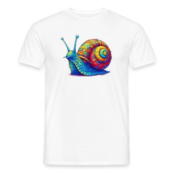 Escargot - T-shirt homme - blanc - Devant - AI Model Male 178 dark (178cm)
