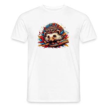 Hedgehog - Men's T-Shirt - white - Front - AI Model Male 178 dark (178cm)