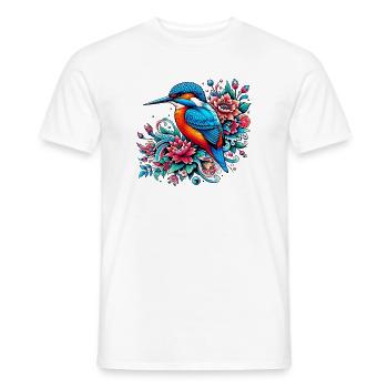 Martin-pêcheur - T-shirt homme - blanc - Devant - AI Model Male 178 dark (178cm)