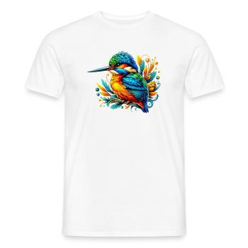 Martin-pêcheur - T-shirt homme - blanc - Devant - AI Model Male 178 dark (178cm)