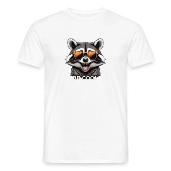 Naughty raccoon with sunglasses - Men's T-Shirt - white - Front - AI Model Male 178 dark (178cm)
