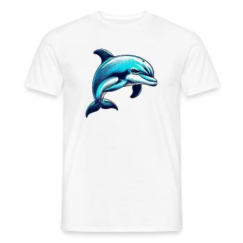 Dauphin - T-shirt homme - blanc - Devant - AI Model Male 178 dark (178cm)