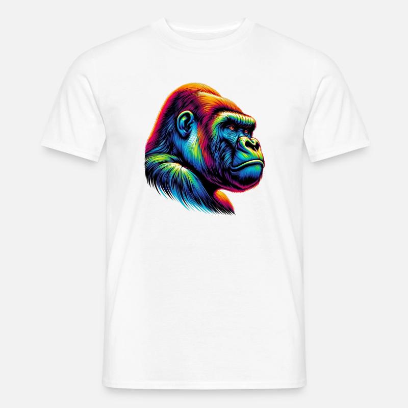 Gorilla - Männer T-Shirt - Weiß