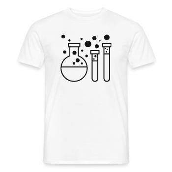 Chemie-Experiment Reagenzgläser - Männer T-Shirt - Weiß - Vorne - AI Model Male 178 dark (178cm)