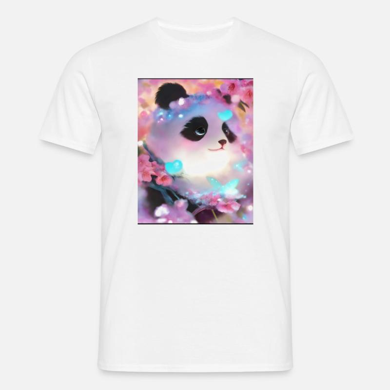 Panda Bild - Männer T-Shirt - Weiß