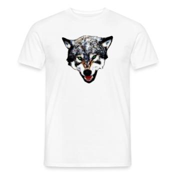Wolf - Men's T-Shirt - white - Front - AI Model Male 178 dark (178cm)