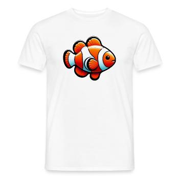 Poisson-clown - T-shirt homme - blanc - Devant - AI Model Male 178 dark (178cm)