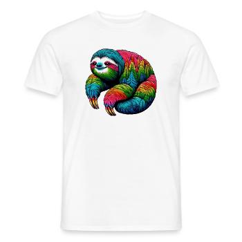 Faultier - Männer T-Shirt - Weiß - Vorne - AI Model Male 178 dark (178cm)