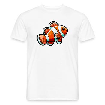 Poisson-clown - T-shirt homme - blanc - Devant - AI Model Male 178 dark (178cm)