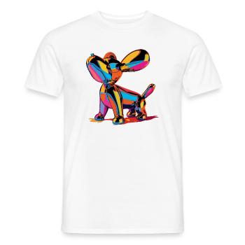 Colorful Pop-Art Balloon Dog - Männer T-Shirt - Weiß - Vorne - AI Model Male 178 dark (178cm)