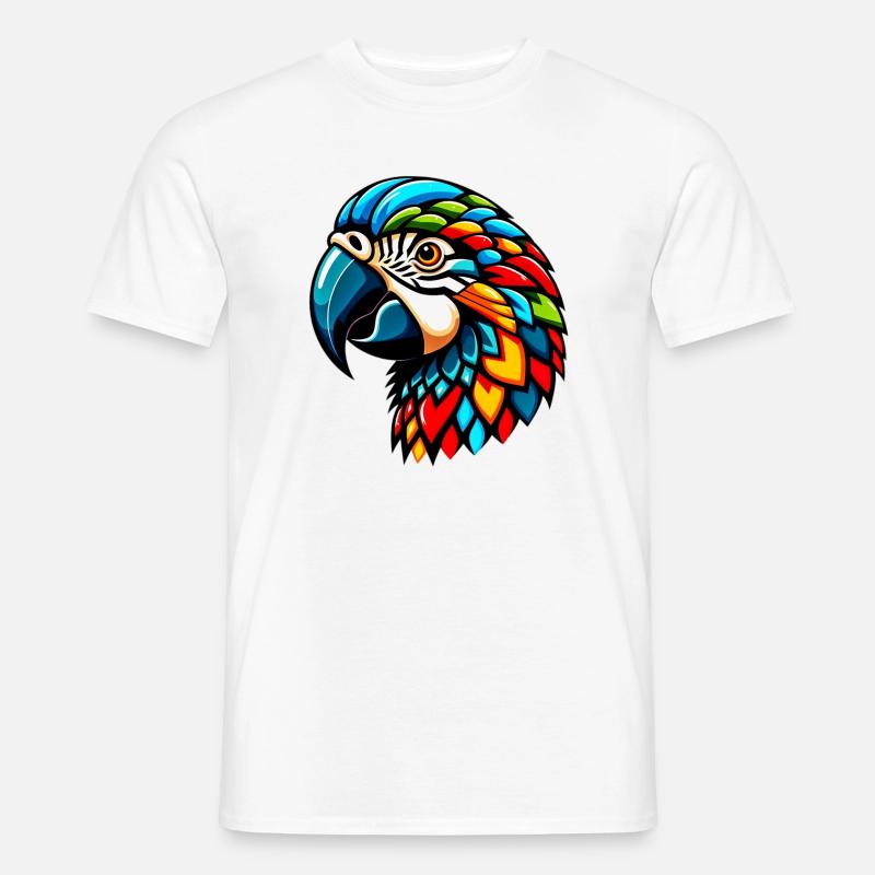 Harlekin Papagei - Männer T-Shirt - Weiß