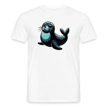 Seal - Men's T-Shirt - white - Front - AI Model Male 178 dark (178cm)