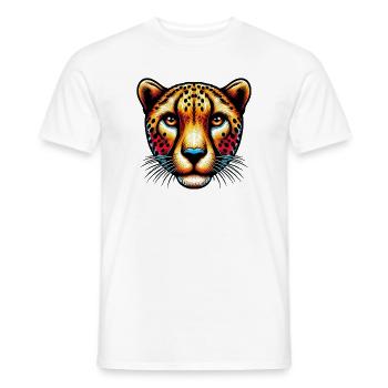 Guépard - T-shirt homme - blanc - Devant - AI Model Male 178 dark (178cm)