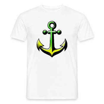 An Anchor - Men's T-Shirt - white - Front - AI Model Male 178 dark (178cm)