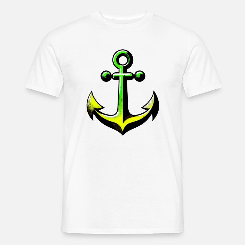 Ein Anker - Männer T-Shirt - Weiß