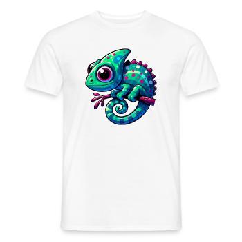 Caméléon - T-shirt homme - blanc - Devant - AI Model Male 178 dark (178cm)
