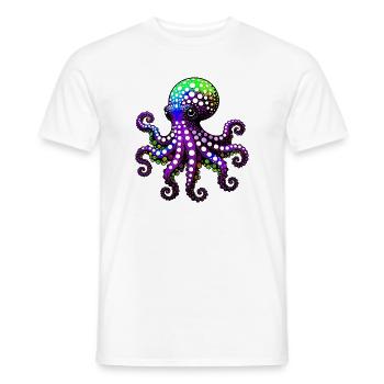 Pieuvre - T-shirt homme - blanc - Devant - AI Model Male 178 dark (178cm)