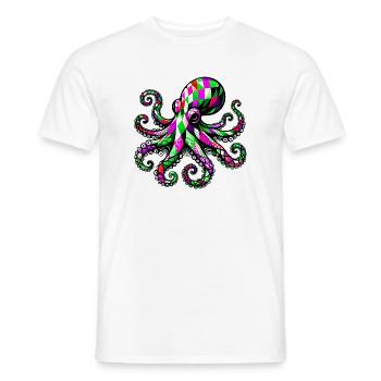 Pieuvre - T-shirt homme - blanc - Devant - AI Model Male 178 dark (178cm)
