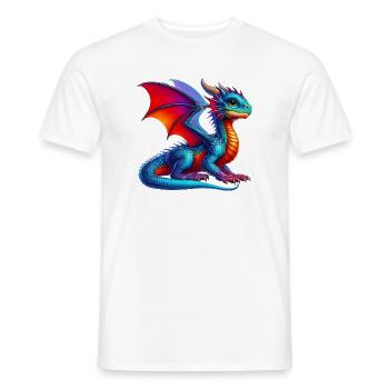 Dragon - Men's T-Shirt - white - Front - AI Model Male 178 dark (178cm)