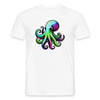 Pieuvre - T-shirt homme - blanc - Devant - AI Model Male 178 dark (178cm)