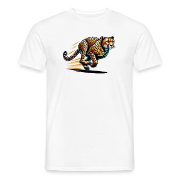 Cheetah - Men's T-Shirt - white - Front - AI Model Male 178 dark (178cm)