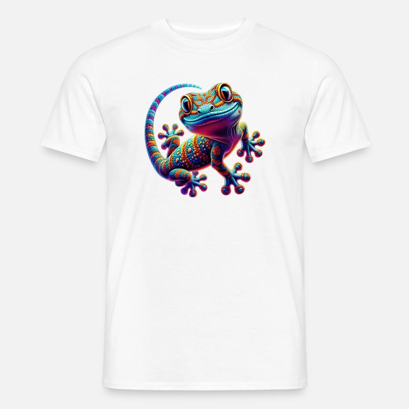 Gecko - Männer T-Shirt - Weiß