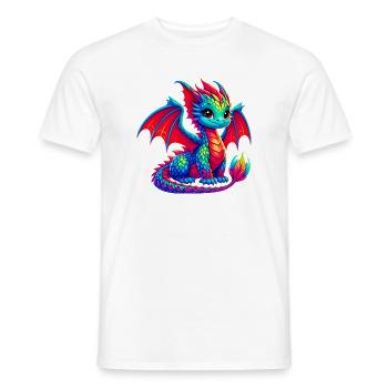 Dragon - Men's T-Shirt - white - Front - AI Model Male 178 dark (178cm)