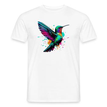 Hummingbird - Men's T-Shirt - white - Front - AI Model Male 178 dark (178cm)
