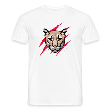 my cougar - Men's T-Shirt - white - Front - AI Model Male 178 dark (178cm)