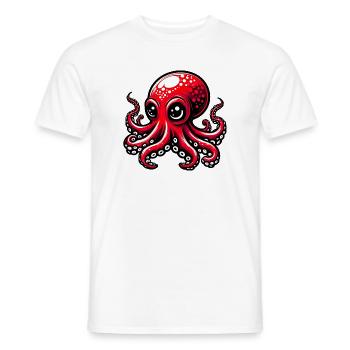 Pieuvre - T-shirt homme - blanc - Devant - AI Model Male 178 dark (178cm)