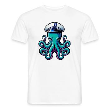 Pieuvre - T-shirt homme - blanc - Devant - AI Model Male 178 dark (178cm)