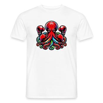 Krake - Männer T-Shirt - Weiß - Vorne - AI Model Male 178 dark (178cm)