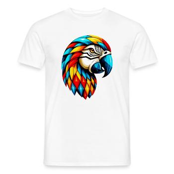 Perroquet arlequin - T-shirt homme - blanc - Devant - AI Model Male 178 dark (178cm)