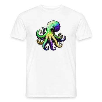 Krake - Männer T-Shirt - Weiß - Vorne - AI Model Male 178 dark (178cm)