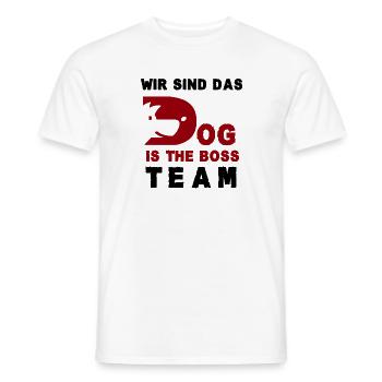 WIR SIND DAS DOG IS THE TEAM Hundehalter - Männer T-Shirt - Weiß - Vorne - AI Model Male 178 dark (178cm)