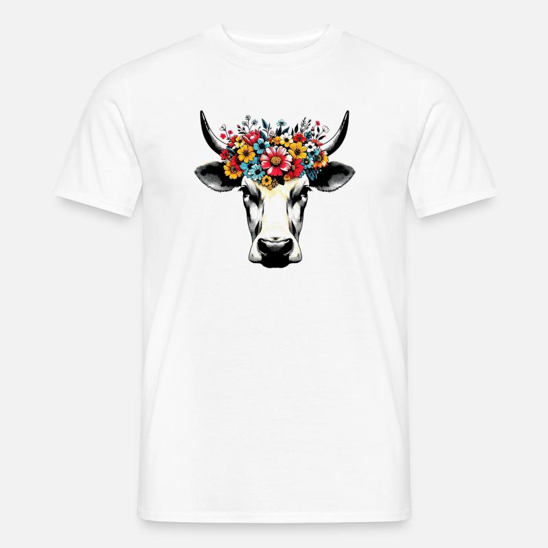 Kuh - Männer T-Shirt - Weiß