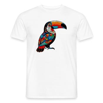 Toucan - T-shirt homme - blanc - Devant - AI Model Male 178 dark (178cm)