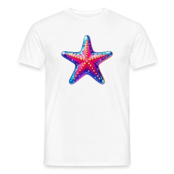 Étoile de mer - T-shirt homme - blanc - Devant - AI Model Male 178 dark (178cm)