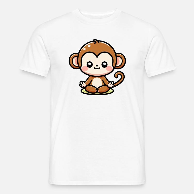 Scimmia - T-shirt uomo - bianco