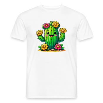 Cactus - T-shirt homme - blanc - Devant - AI Model Male 178 dark (178cm)