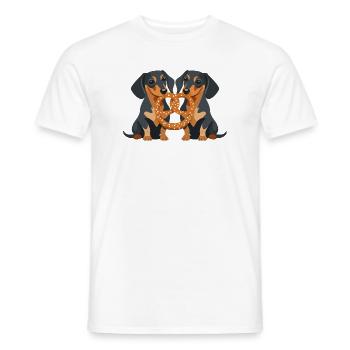 Dachshunde mit Brezel - Männer T-Shirt - Weiß - Vorne - AI Model Male 178 dark (178cm)