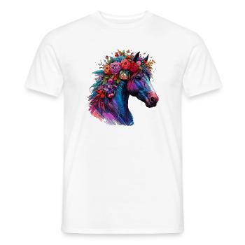Cheval - T-shirt homme - blanc - Devant - AI Model Male 178 dark (178cm)