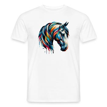 Cheval - T-shirt homme - blanc - Devant - AI Model Male 178 dark (178cm)