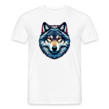 Wolf - Men's T-Shirt - white - Front - AI Model Male 178 dark (178cm)