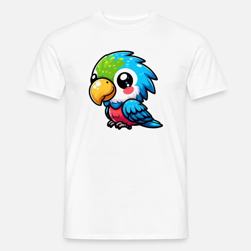 Papagei - Männer T-Shirt - Weiß