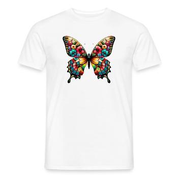Schmetterling - Männer T-Shirt - Weiß - Vorne - AI Model Male 178 dark (178cm)
