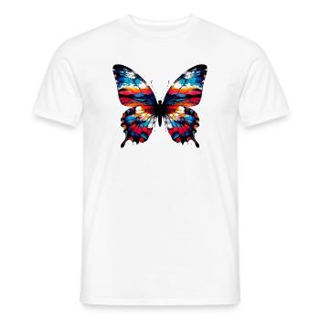 Papillon - T-shirt homme - blanc - Devant - AI Model Male 178 dark (178cm)