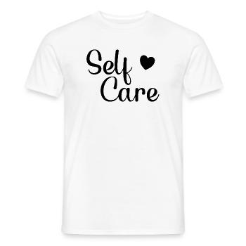 self care self-love self-care unique - Men's T-Shirt - white - Front - AI Model Male 178 dark (178cm)