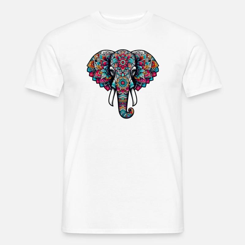 Elefant - Männer T-Shirt - Weiß