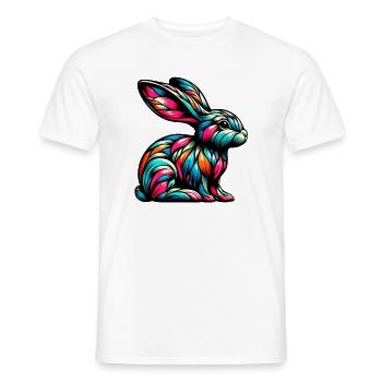 Rabbit - Men's T-Shirt - white - Front - AI Model Male 178 dark (178cm)